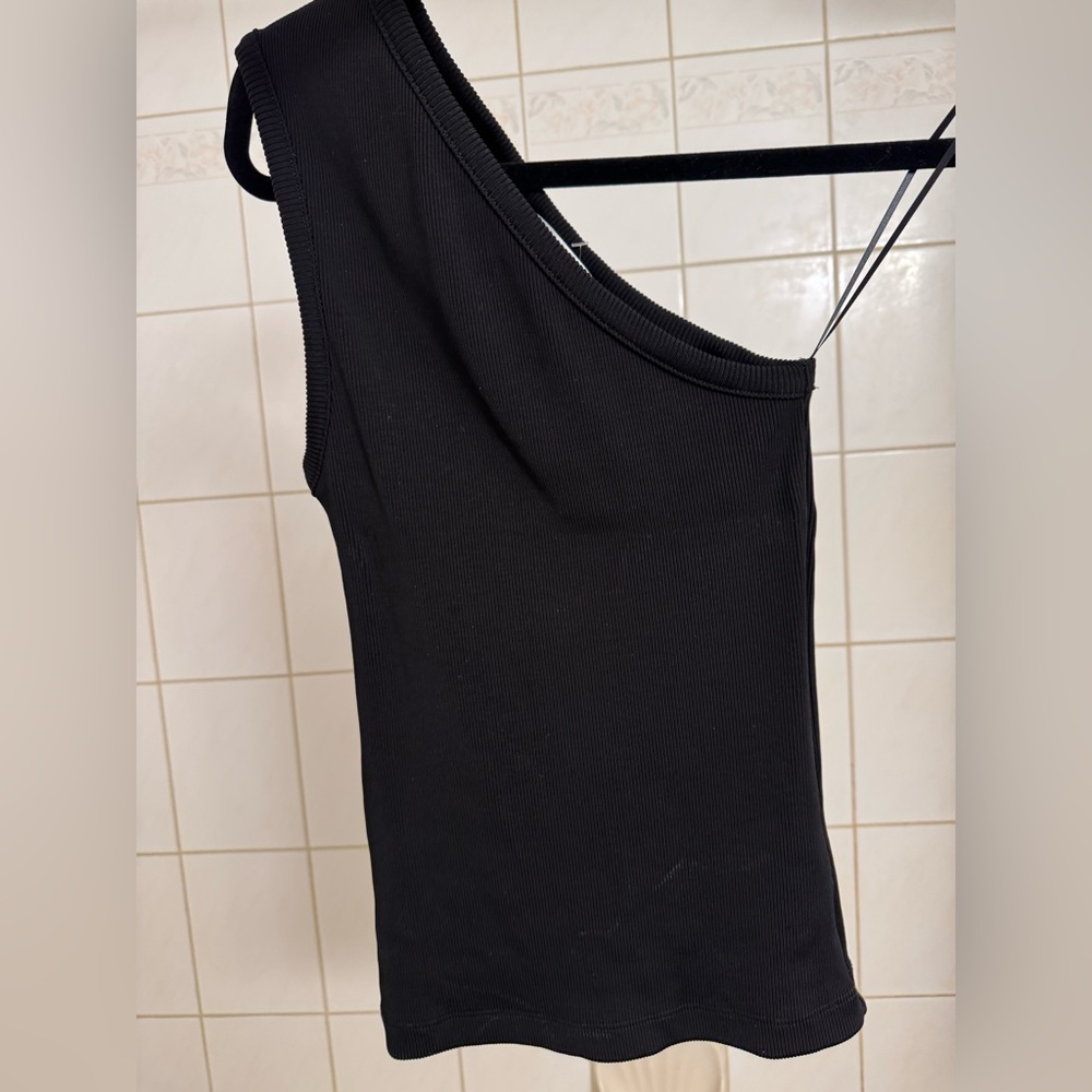 Agolde Black Ribbed Top